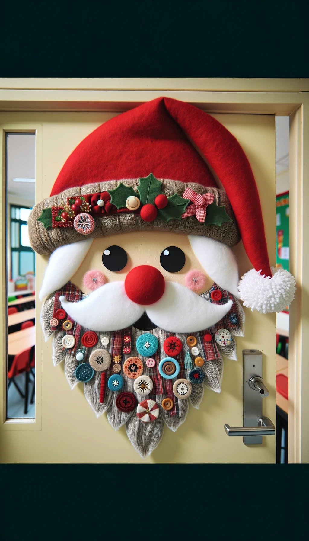 Modelos de decoracao de natal para porta de sala de aula na educacao infantil 3