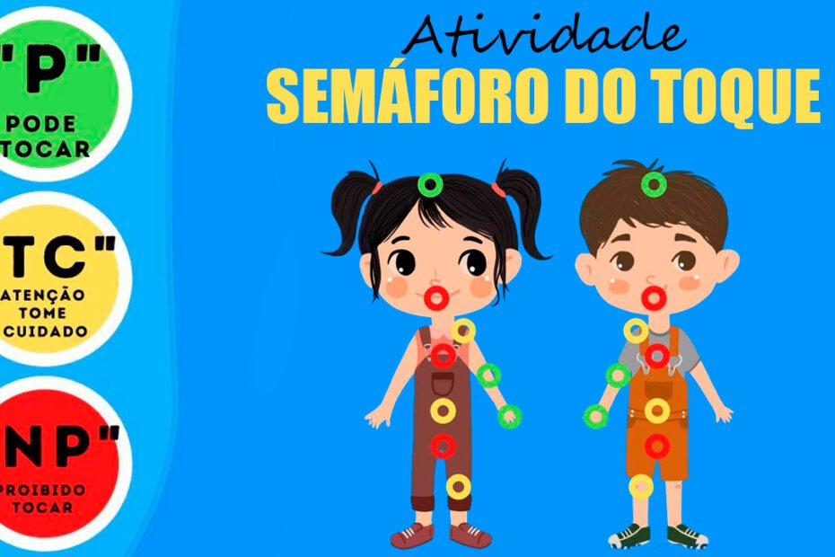 atividade semáforo do toque educação infantil