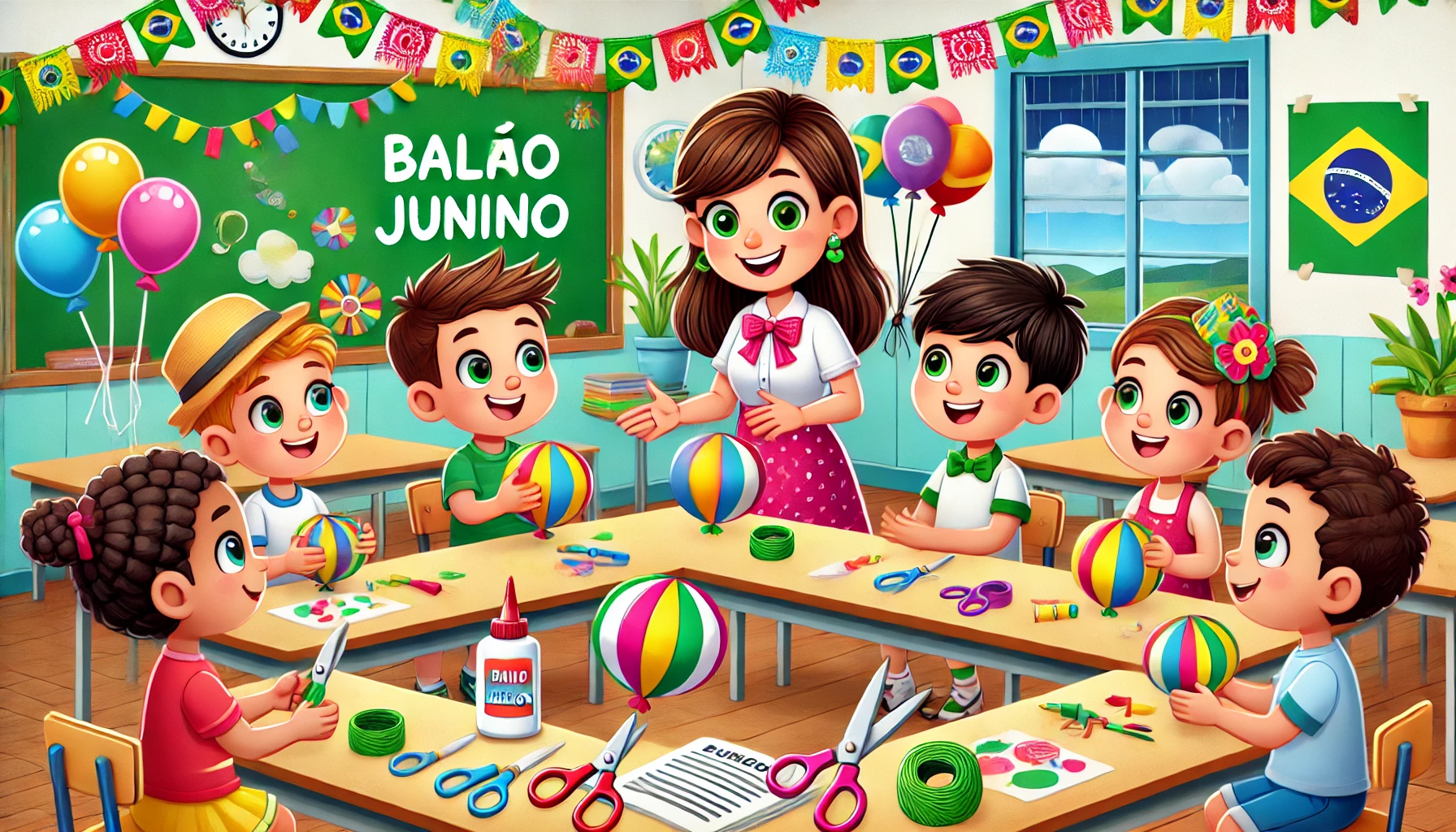 balão junino na educação infantil